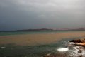 Βρόχινο νερό και λάσπη μέσα στη Θάλασσα, Λαύριο, Αττική