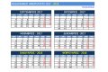 Ακαδημαϊκό ημερολόγιο 2017–2018 σε μια σελίδα (ΜΠΛΕ)