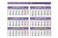 Ακαδημαϊκό ημερολόγιο 2017–2018 σε μια σελίδα (ΜΩΒ)