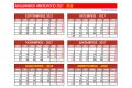 Ακαδημαϊκό ημερολόγιο 2017–2018 σε μια σελίδα (ΚΟΚΚΙΝΟ)