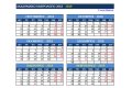 Ακαδημαϊκό ημερολόγιο 2018–2019 σε μια σελίδα (ΜΠΛΕ)