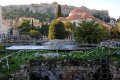 Οικόπεδο καλάμια, Νοτιοανατολική εξέδρα Βιβλιοθήκης Αδριανού, Πλάκα, Αθήνα, Αττική