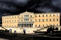 Η βουλή σε μαύρο ουρανό, Σύνταγμα, Αθήνα, Αττική