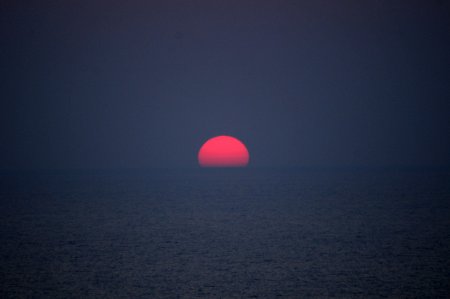 Ηλιοβασίλεμα στη θάλασσα, Κυλλήνη, Ηλεία